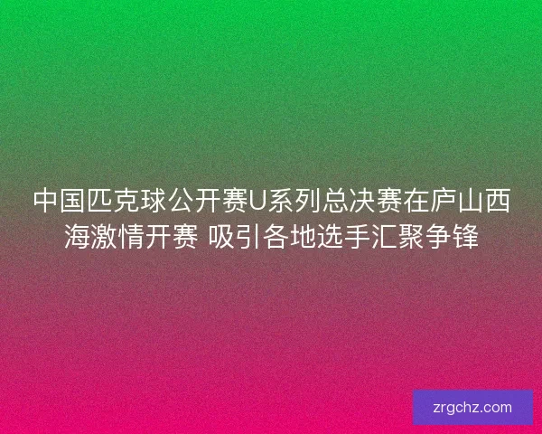 中国匹克球公开赛U系列总决赛在庐山西海激情开赛 吸引各地选手汇聚争锋